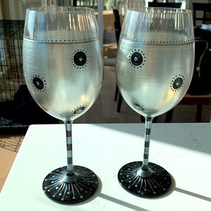 Hand-painted boutique wine glasses